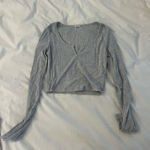 Gray Garage Scoop neck Long sleeve